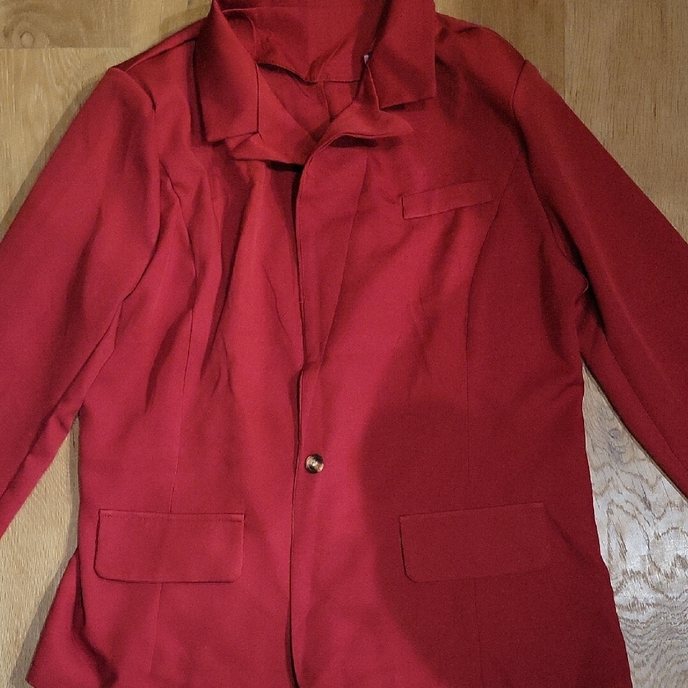 Women's Red Blazer - Picture 2 of 3
